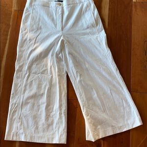 Wide legged white slacks